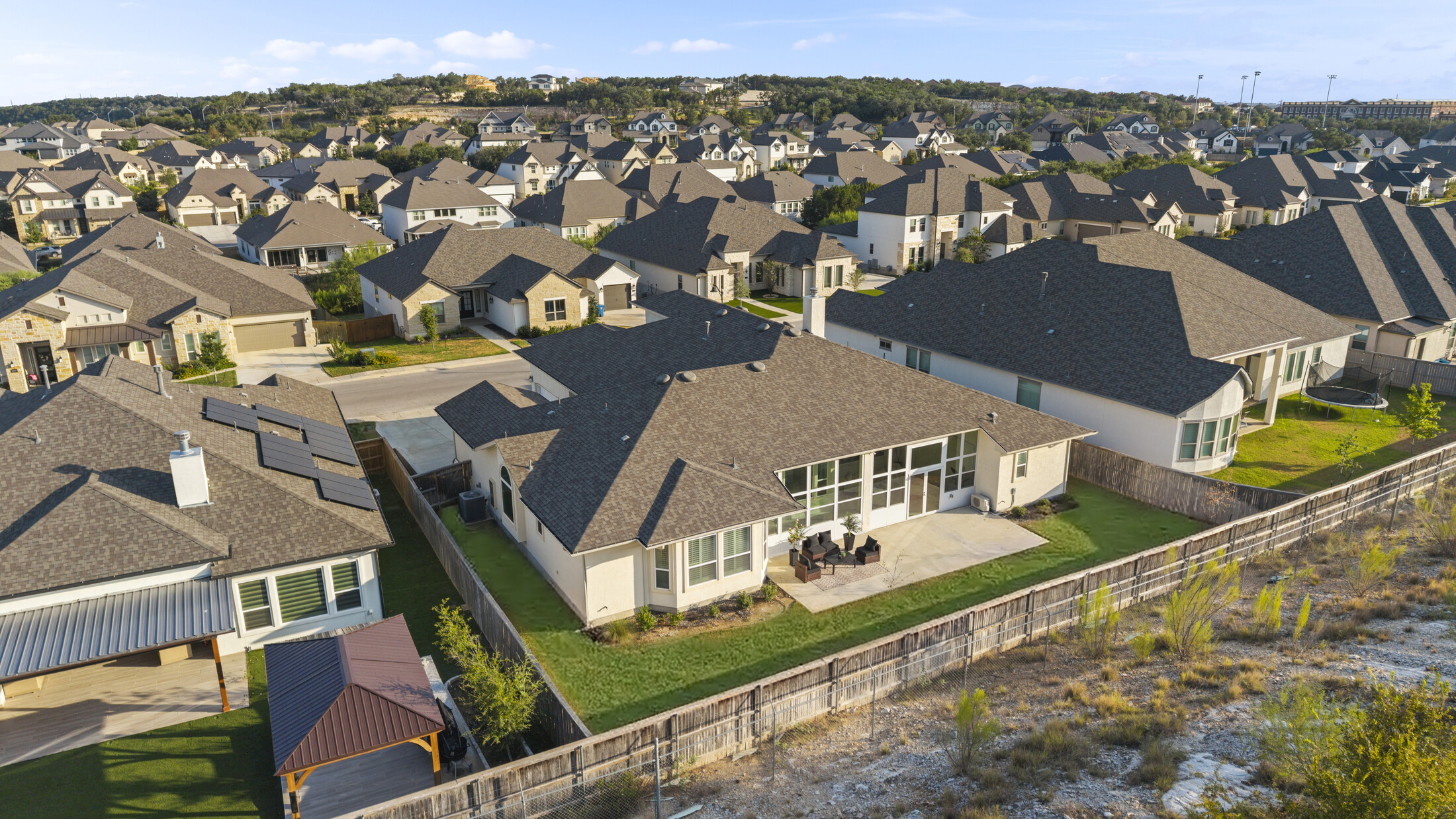 Aerial view showing no rear neighbors
